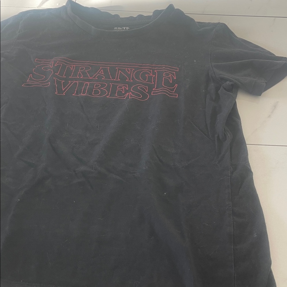 Strange Vibes Graphic Tee - Black